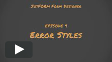 Error Styles Tutorial