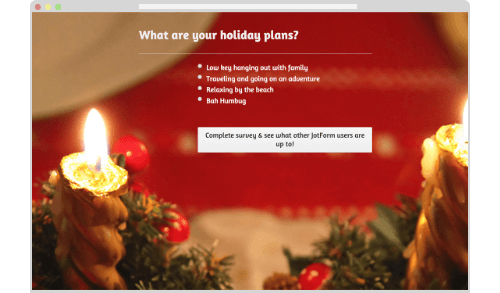 Poll: What are JotForm users up to over the holidays?