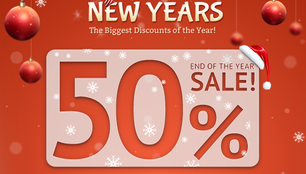 End of the year sale 50%