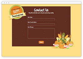 Thanksgiving Contact Form