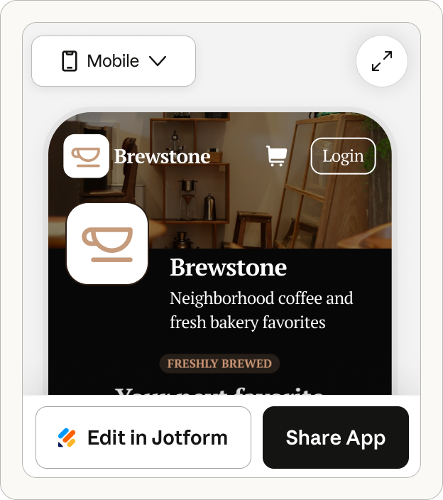 Jotform App Builder screenshot