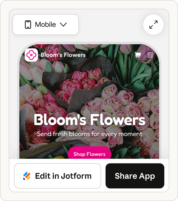 Jotform App Builder screenshot