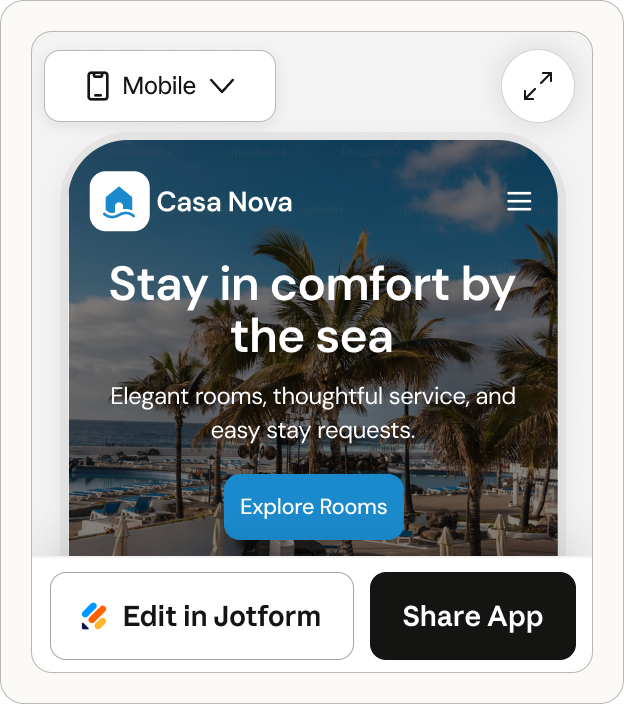 Jotform App Builder screenshot