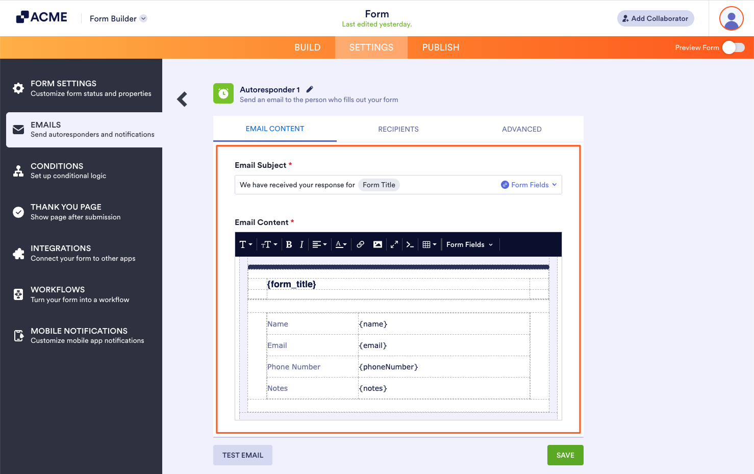 Setting up an Autoresponder Email Image-2