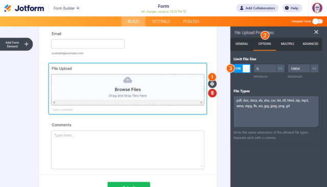 File Upload Size Check Changing the File Upload Size Limit