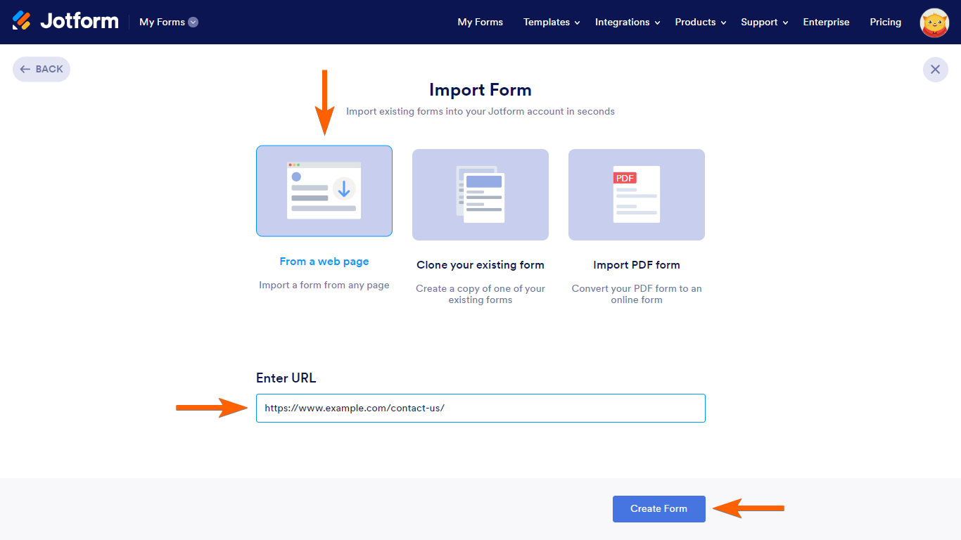 Steps to import a form in Jotform Screenshot 32