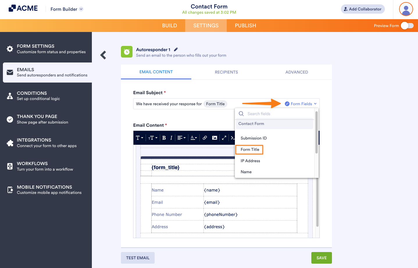 How to Add the Form Title to the Notification Email Image-4