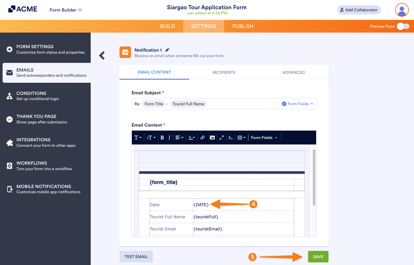 Add a Date to Email Notification Image-2