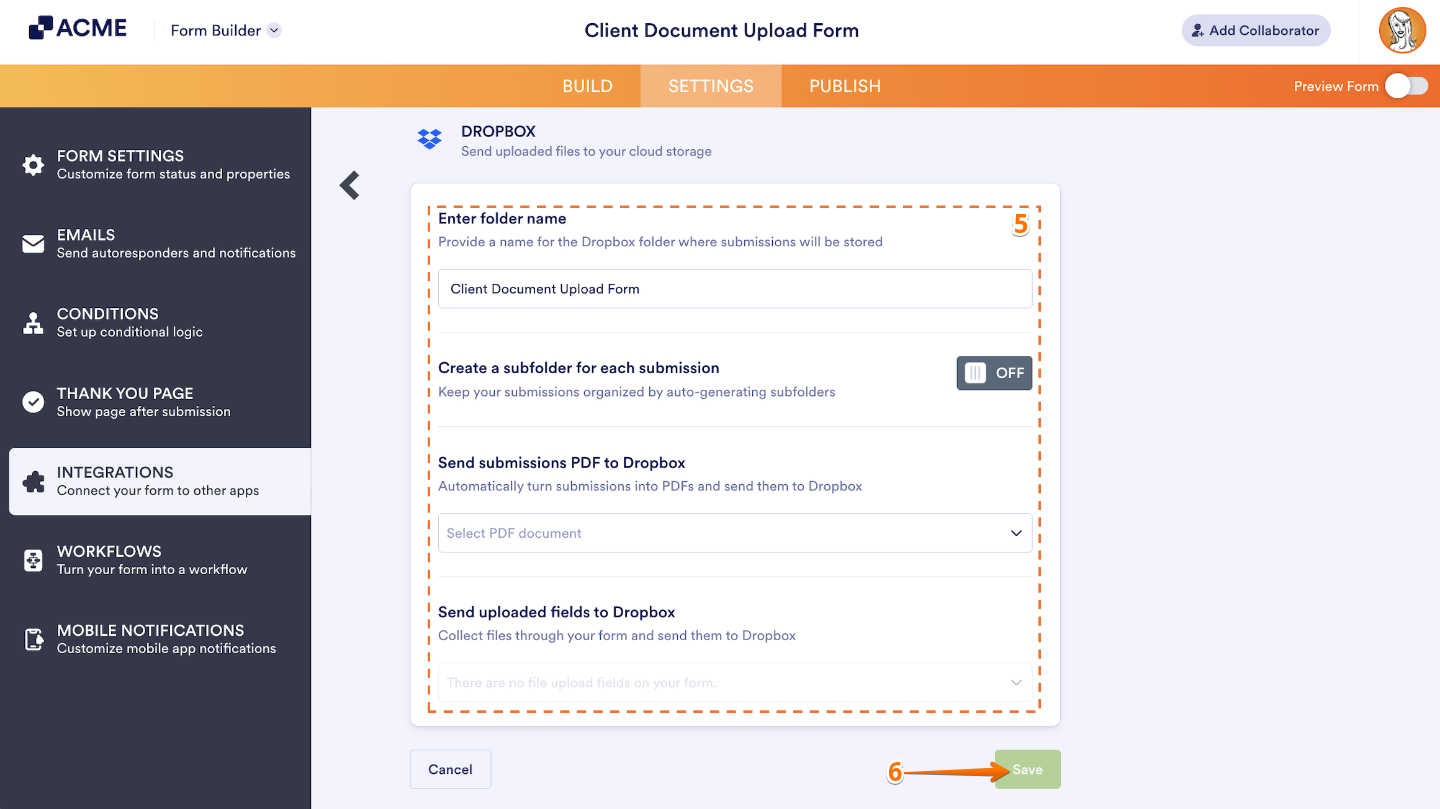 Upload to Dropbox With Your Form Image-1