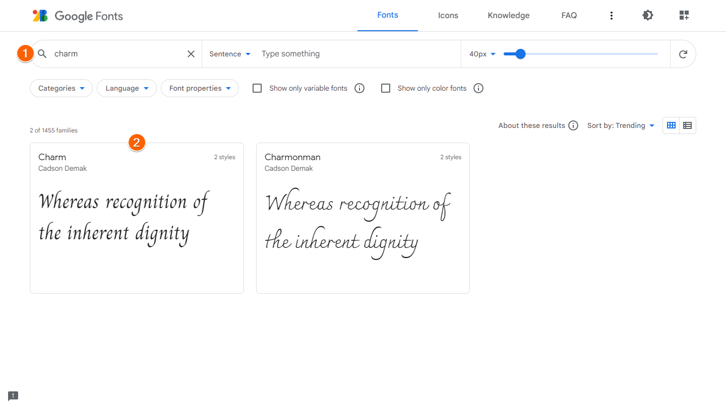 Steps to search and select a font in Google Fonts Screenshot 40 Screenshot 10