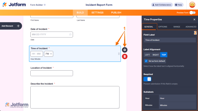 Time Combining Form How to Add and Set up the Time Element on Your Form