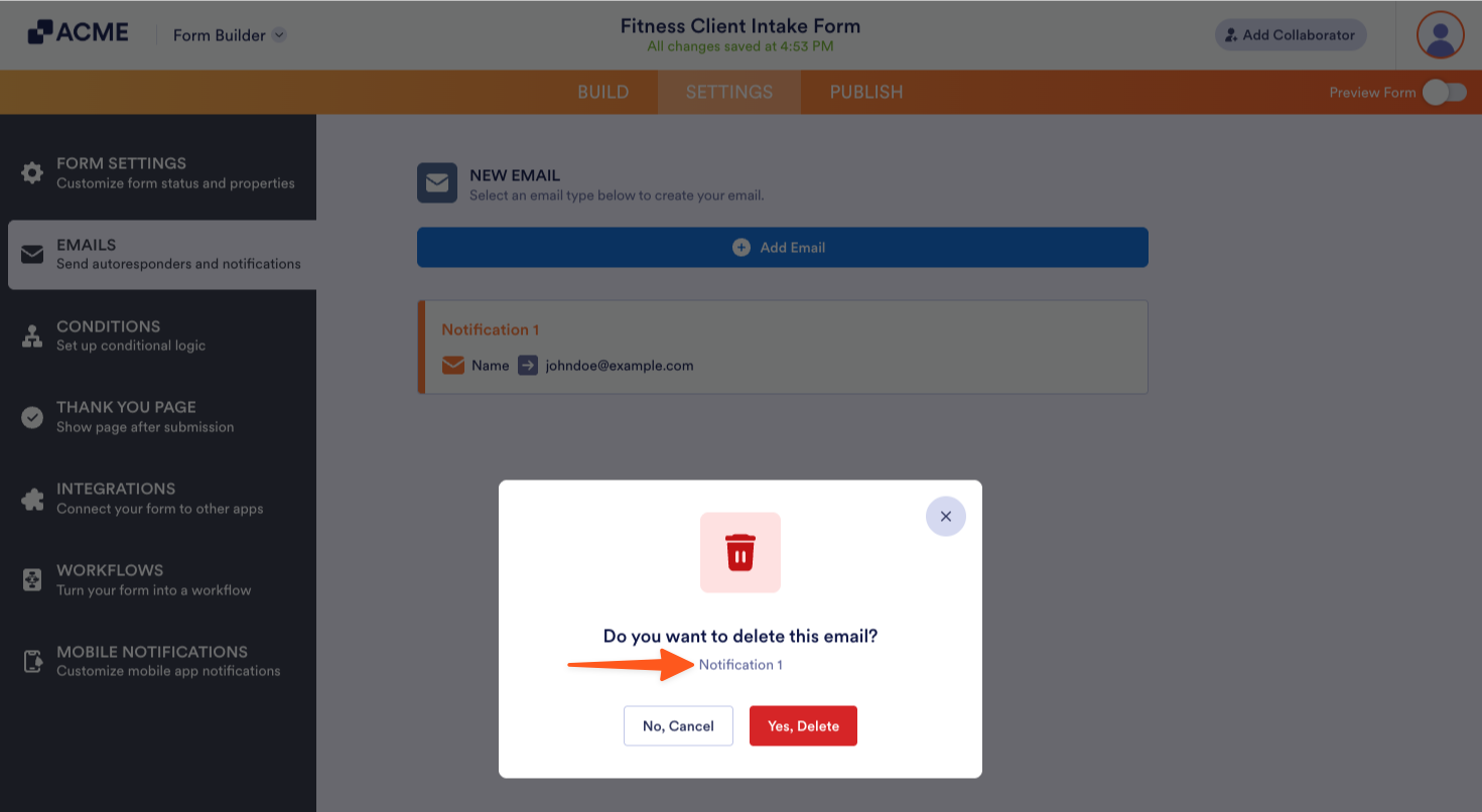 How to Delete Notifications/Autoresponder Image-4