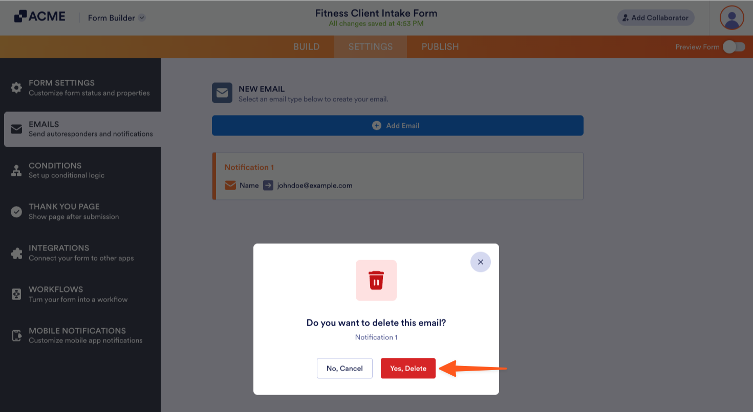 How to Delete Notifications/Autoresponder Image-3