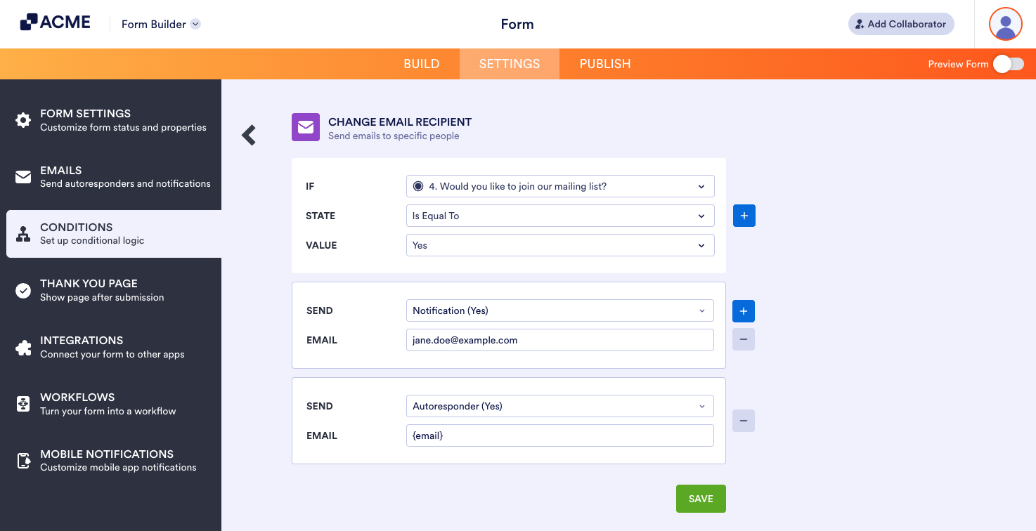 How to Send an Email Based on a User's Answer Image-4