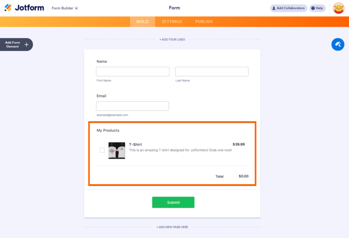 Setting Up Your First Order Form