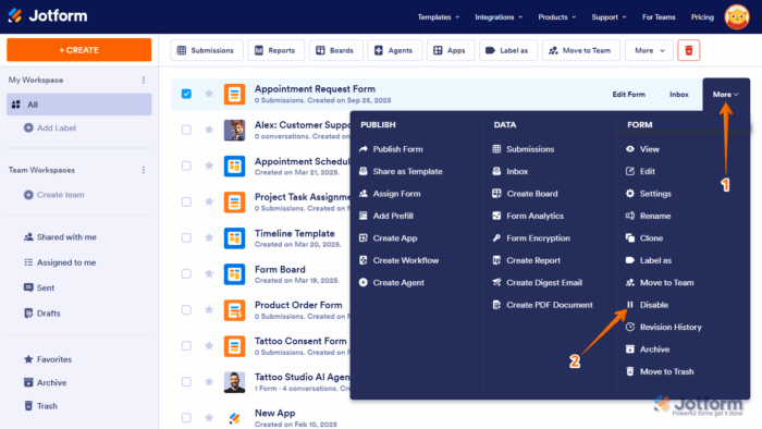 How to Enable or Disable a Form