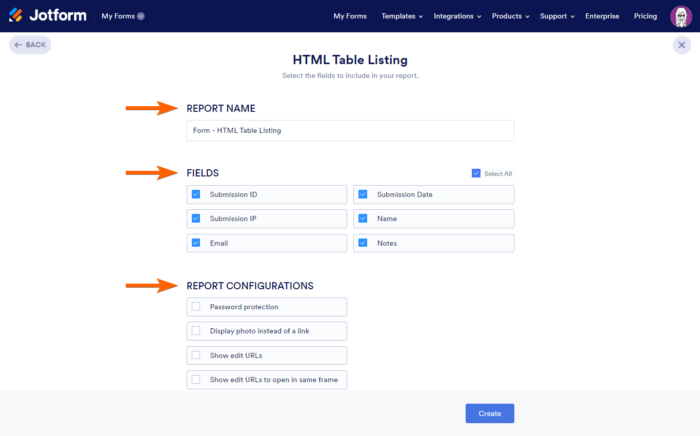 How to Create an HTML Table Listing Report