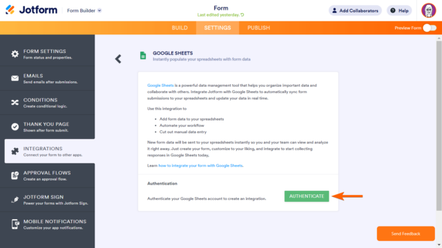 How to Integrate Forms With Google Sheets