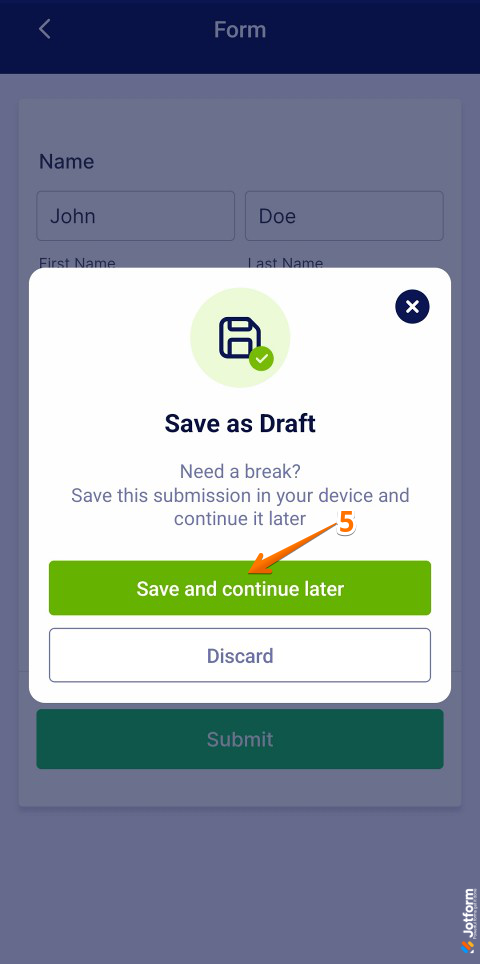 How to Enable Save and Continue Later on Forms Image-4
