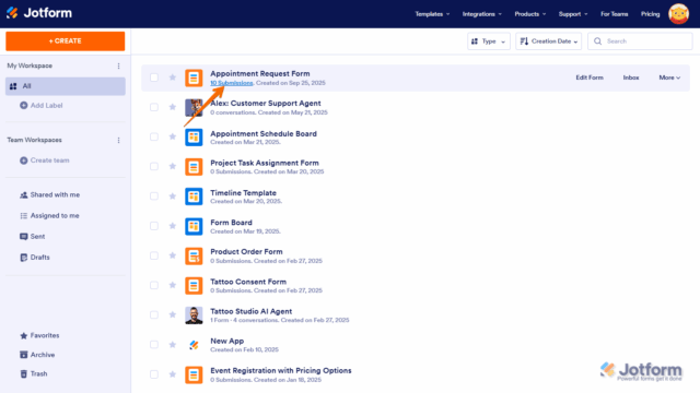 View Form Items How to View Form Submissions