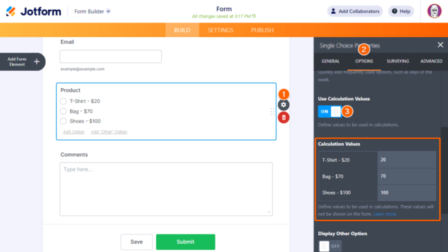How to Assign Calculation Values