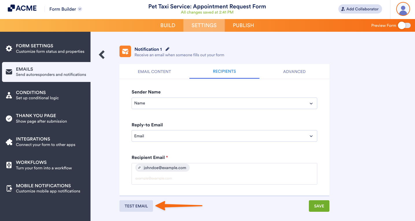 How to Properly Add, Change, and Test a New Email Recipient Address Image-1