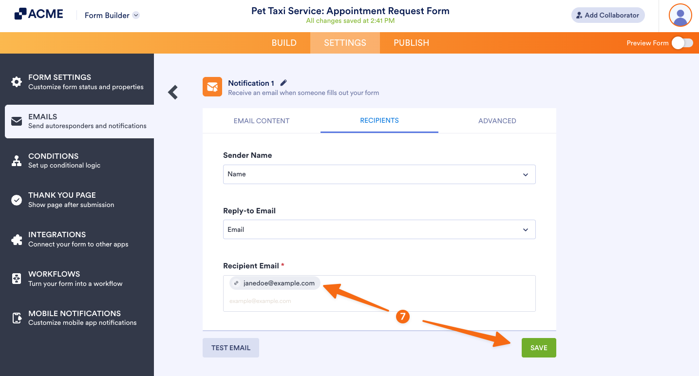 How to Properly Add, Change, and Test a New Email Recipient Address Image-6