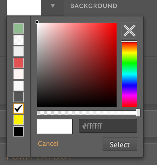Jotform Form Designer Color Palette
