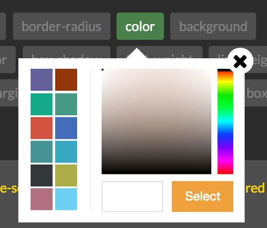 Jotform Advanced Designer CSS Helper Section Color Editor