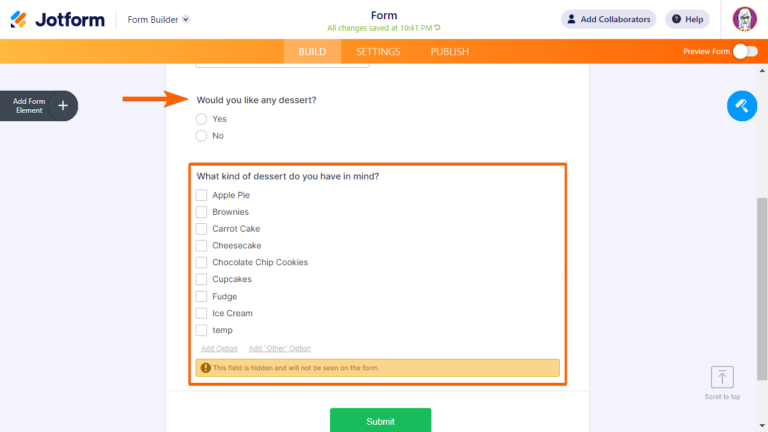 How to Show or Hide Fields Conditionally