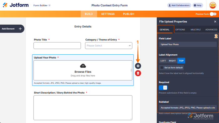 How to Add and Set up the File Upload Element on Your Form