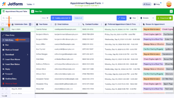 How to Edit Submissions in Jotform Tables