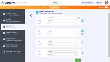 How to Enable or Disable Fields Using Conditional Logic