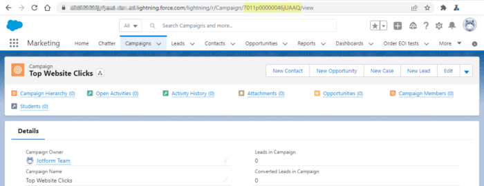 Campaign Id Example How to Find Your Salesforce Campaign's ID