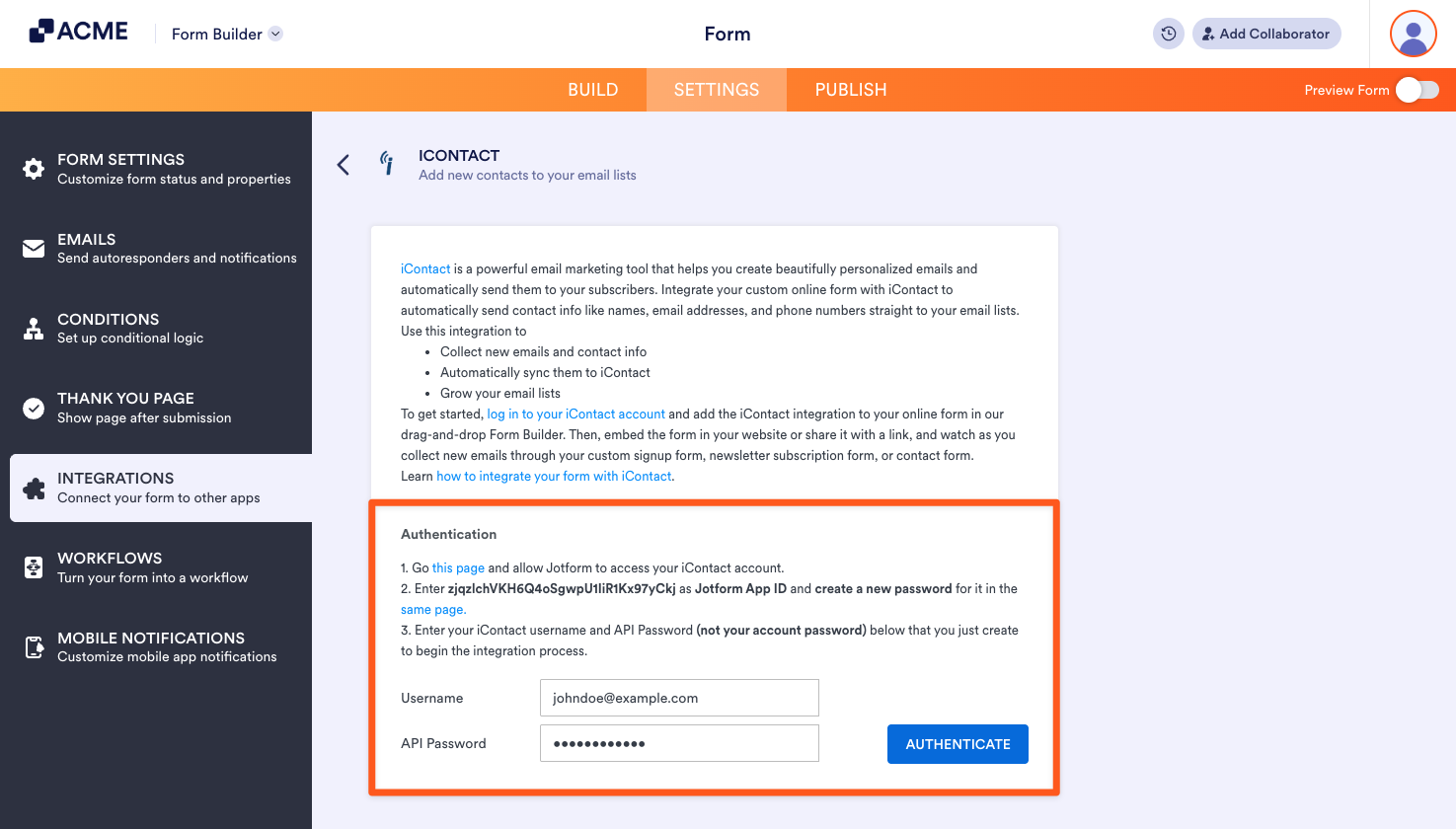 How to Integrate Form with iContact Image-2