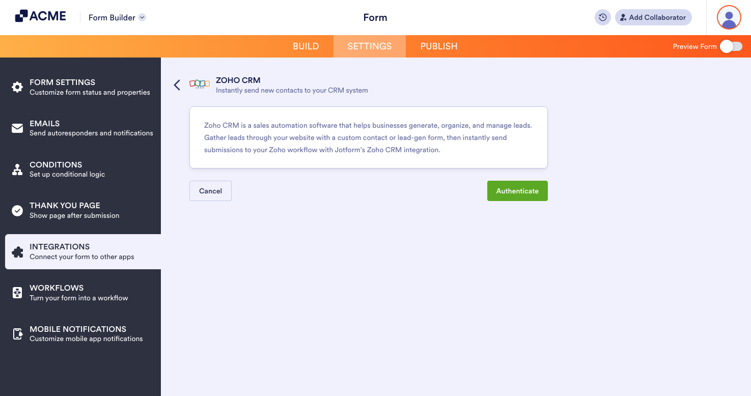 How to Integrate Zoho CRM Image-2