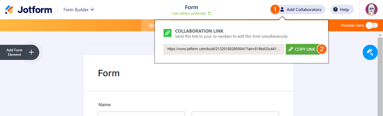 form builder add collaborators copy link min Screenshot 10