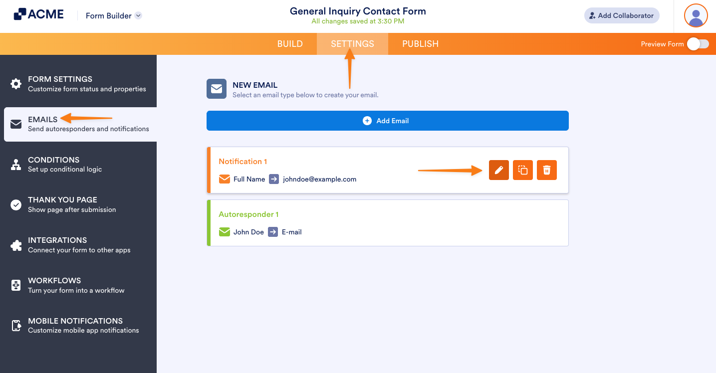 How to Edit the Email Template for Notifications and Autoresponders Image-1