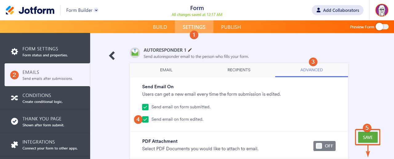 form builder autoresponder send on edit Screenshot 21