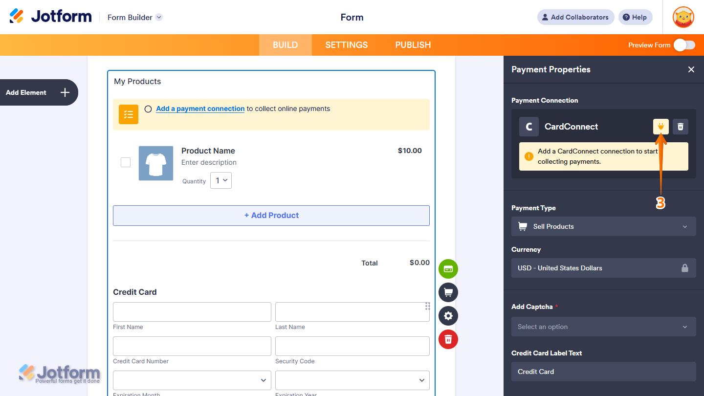 Payment Settings in the CardConnect Integration settings