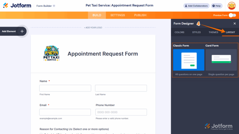 How to Change Your Form Layout