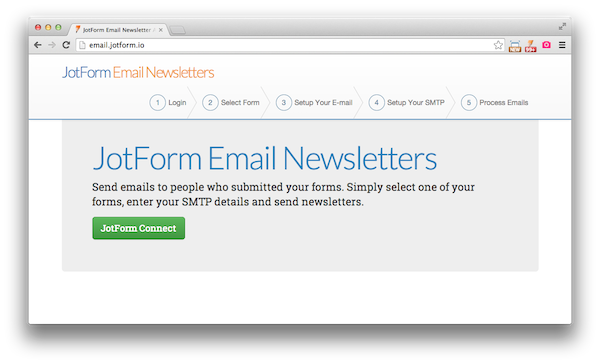 New App: Jotform Email Newsletters