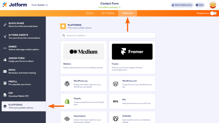 Platform Form How to Embed Your Form Into Google Sites