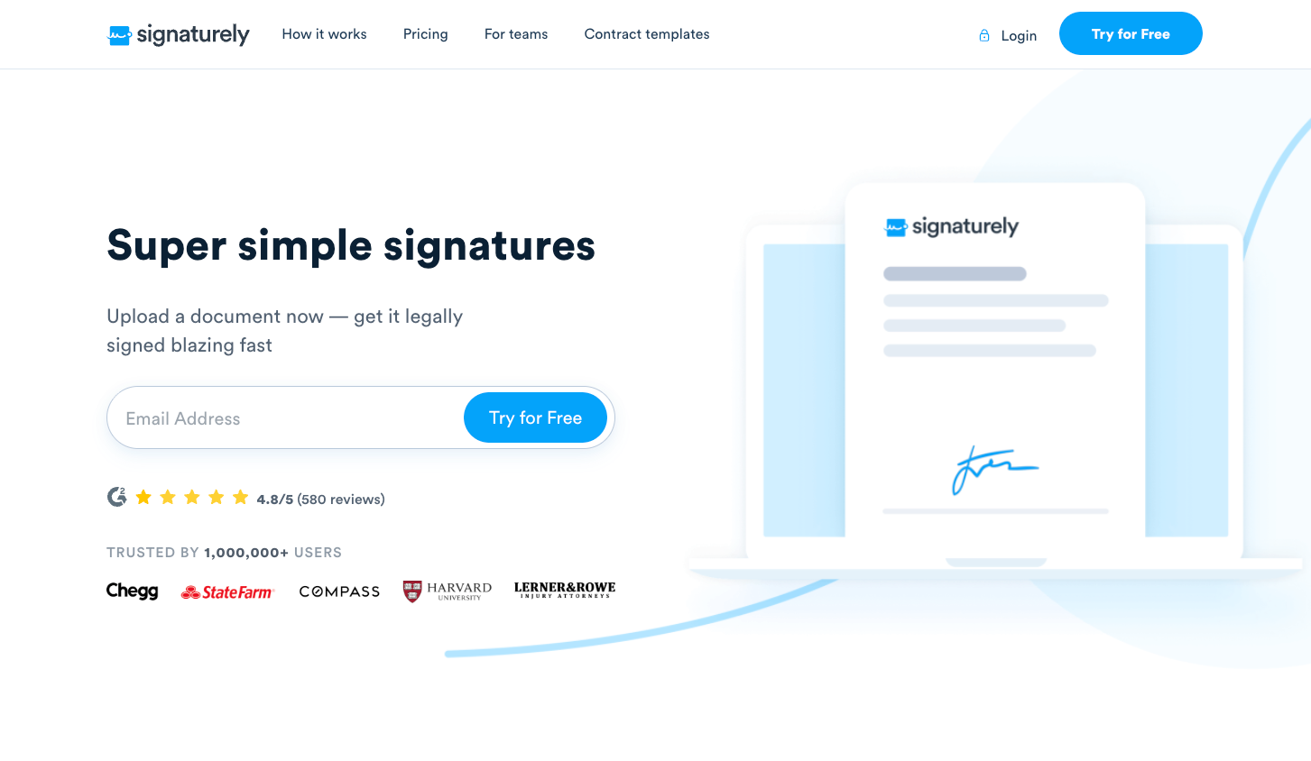 Signaturely Landing Page
