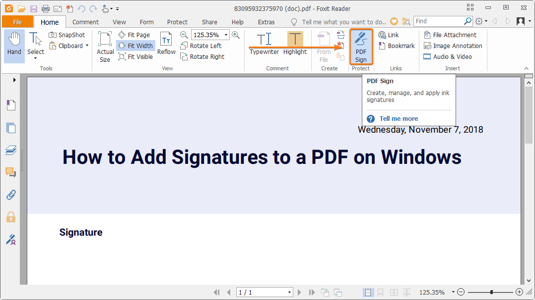 sign pdf document online