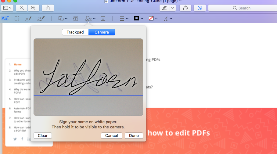 add signature to pdf chrome