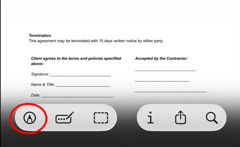 iOS Files App Markup Tool