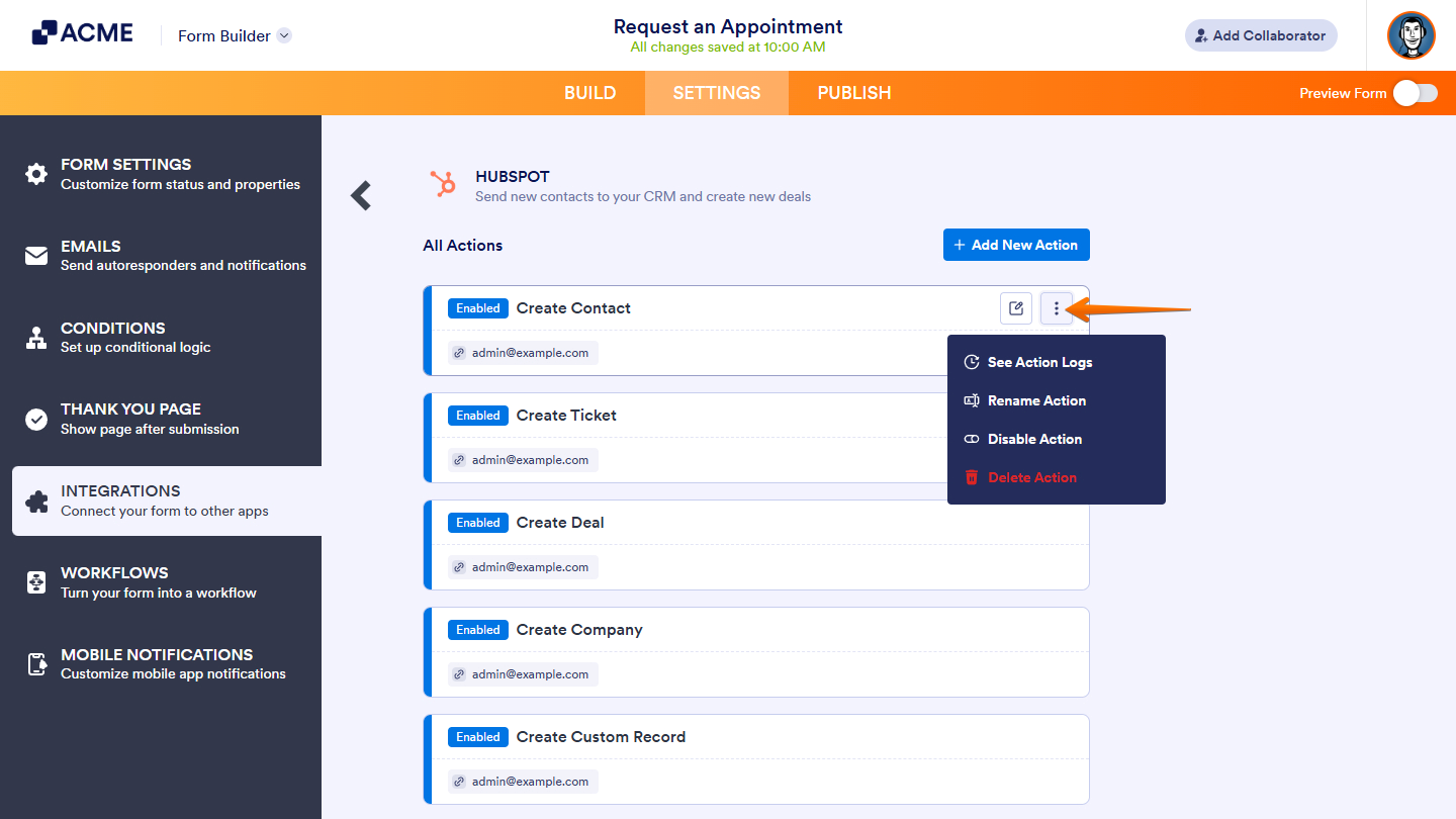 How to Integrate Your Form With HubSpot Image-1