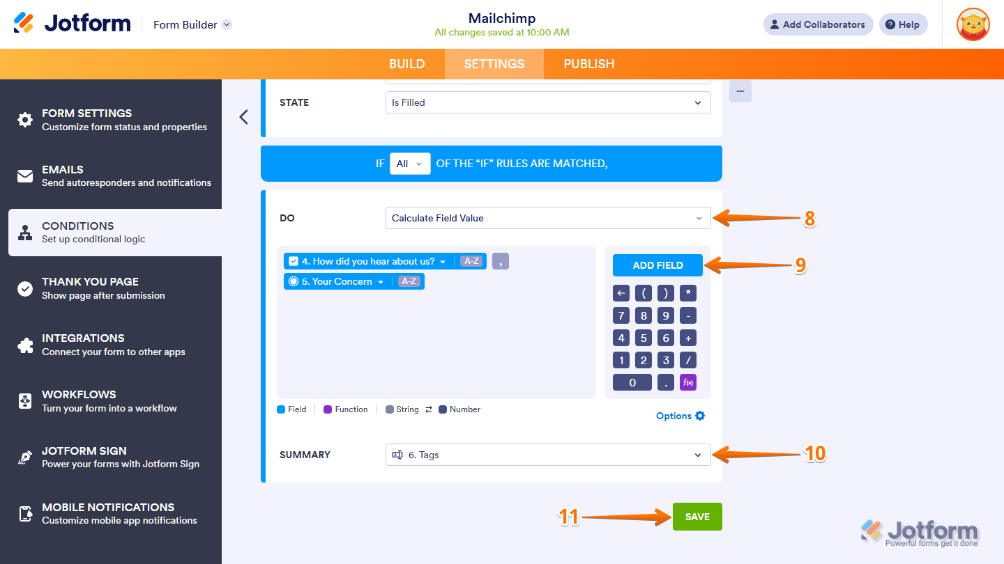 Calculate Field Value condition 