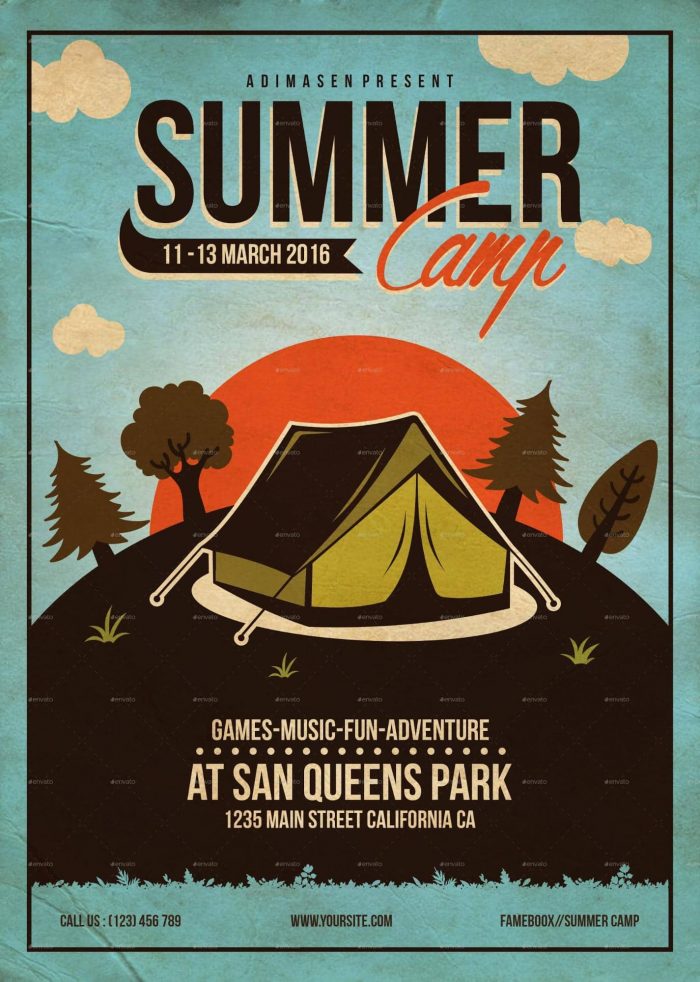 summer camp flyer template free download